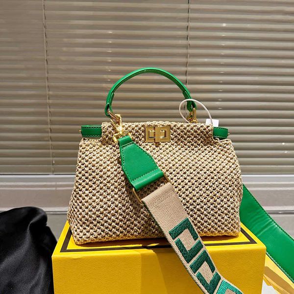 

straw bags designer women bag beach handbag casual large woven crossbody shoulder bags luxury shopping hand bag purse 230508