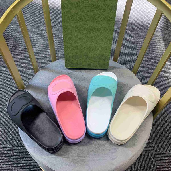 

women's platform embroidered slippers womens sandals women designer flats men's comfortable casual g shoes slippers solid color fl, Black