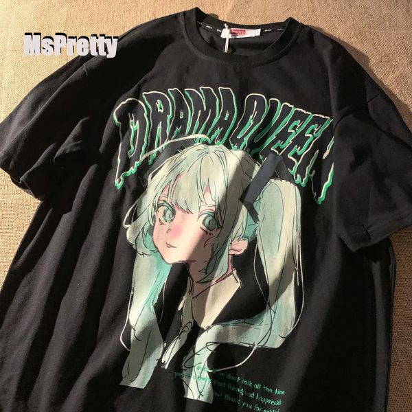 

women s t shirt mspretty streetwear e girl anime tshirt japanese y2k oversize shirt miku kawaii jk outfit spring clothing 230508, White