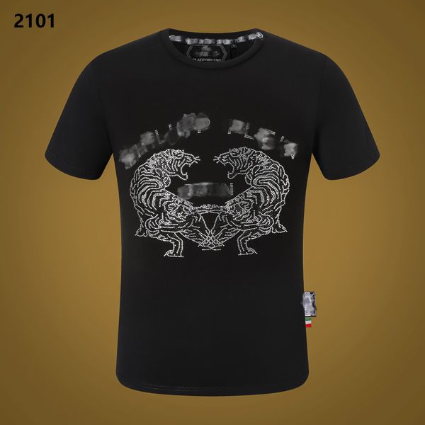 

pp men tshirt cotton men's short-sleeved shirt with graphite printing, White;black