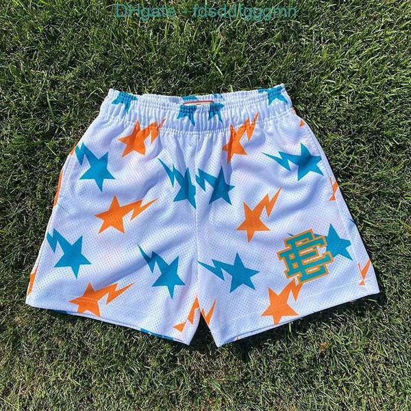 

mens shorts eric emanuel ee basic short fashion printing fitness sports men pants style 92t8, White;black