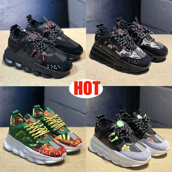 

2023 italy chian reaction casual shoes sneakers designer reflective height triple black white multi-color suede red blue yellow fluo tan fas