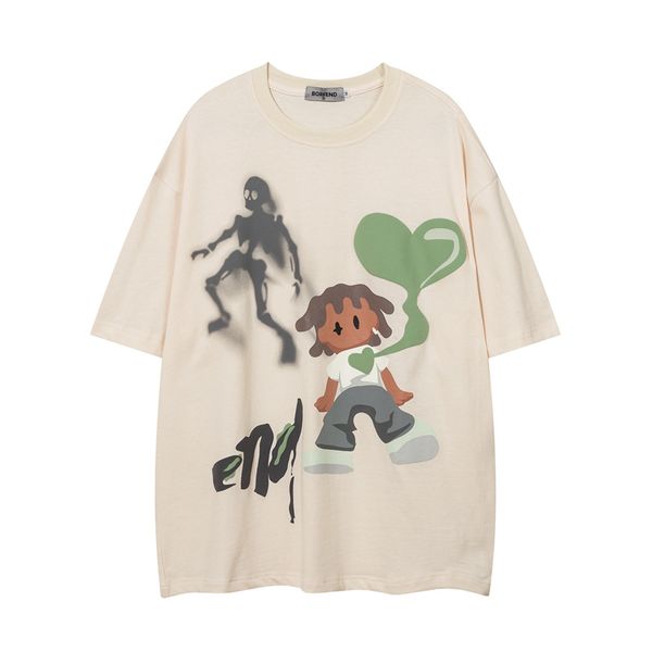 

japanese harajuku t-shirt men streetwear funny anime cartoon graphic t shirt 2023 men tshirt oversized tees hiphop, White;black