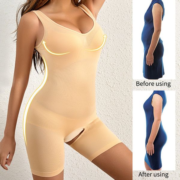 

women's shapers slimming compression bodysuit women open crotch shapewear corset body shaper modeling underwear butt lift tummy control, Black;white