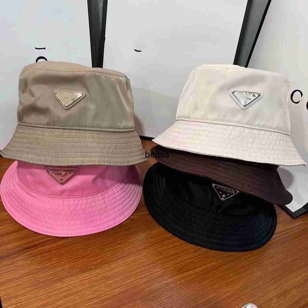 

higher version prads letter solid color fisherman's hat male correct version triangle fashion basin hat female, Blue;gray