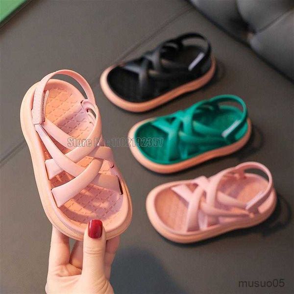 

sandals new summer little girl sandals flowers simple lovely pink children toddler baby soft leisure school girl shoes, Black;red