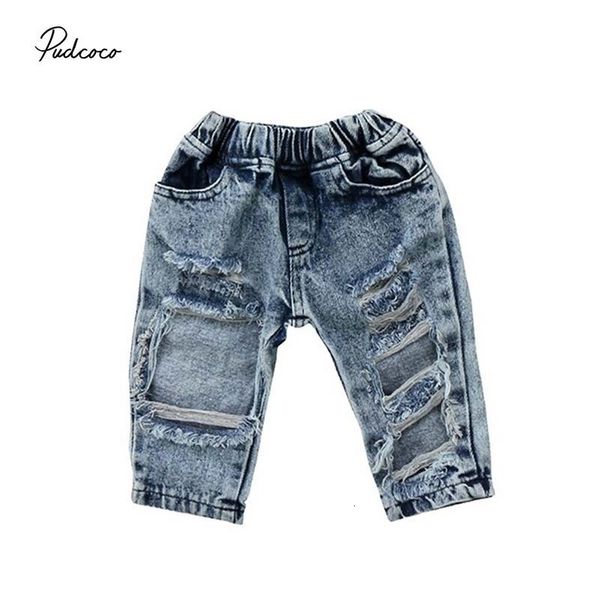 

jeans born baby girl casual bottoms ripped hole denim pants leggingd trousers 6m 5t 230508, Blue