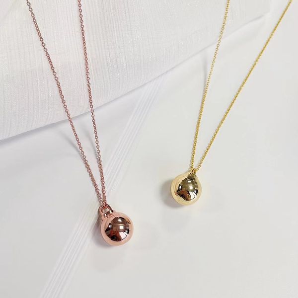

simple sliver rose gold big ball chain necklaces for girls women mom daughter lovers set designer jewelry diamond party wedding gifts birthd, Silver