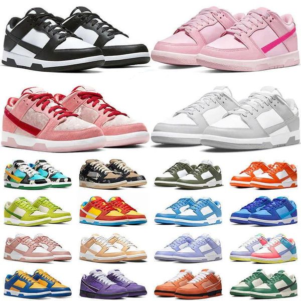 

2023 panda low strangelove running shoes for men women triple pink lows sneakers black white grey fog lilac unc rose whisper laser orange