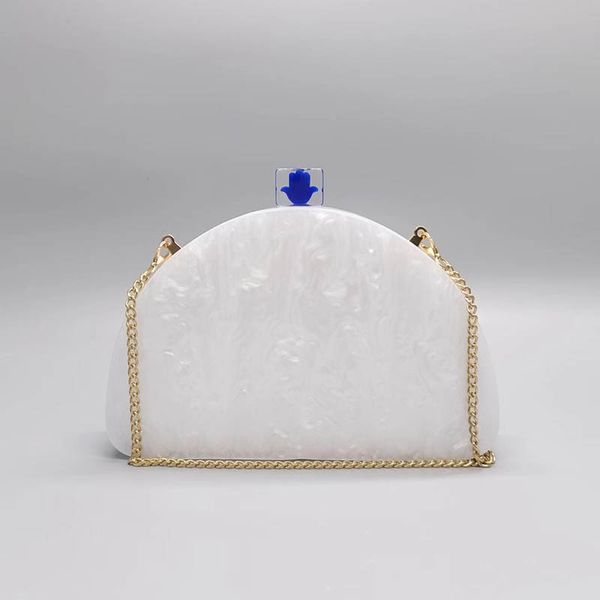 

selling shoulder crossbody bag semicircle acrylic fashion wedding evening clutch bag women luxury famous brands handbags