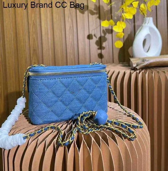

handbag cc luxury shoulder crossbody bags denim fashionbags designer bag classic quilted mini golden ball woman shoulder sling vintage box b
