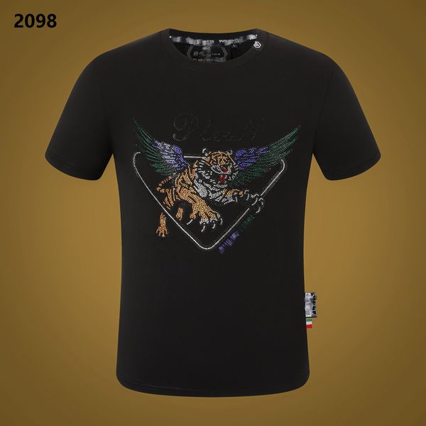 

fashion breathable summer t-shirt with round and philipp full pp printing comfort, White;black