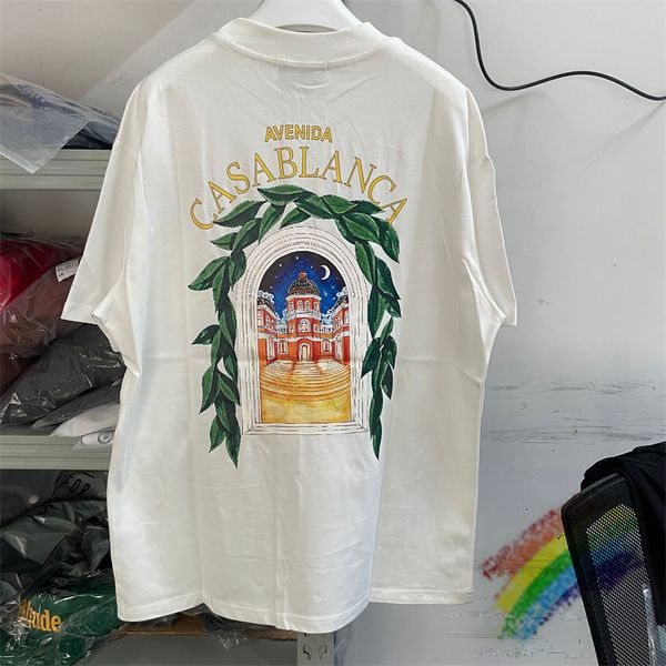 

men's t-shirts castle casablanca t shirt men women white black oversize t-shirt tees 230508