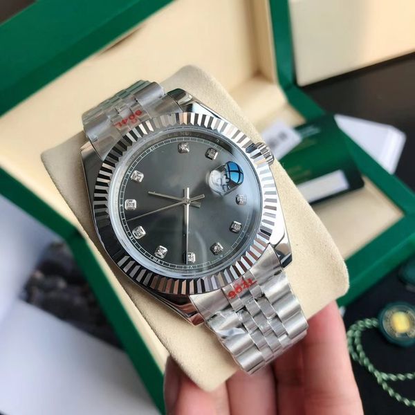 

2023 luxury ladies men's watch automatic watch 904l stainless steel strap fashion watch dial 36mm41mm, Slivery;brown