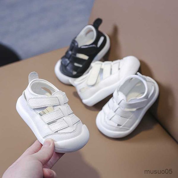 

sandals baby boys girls sandals 2023 summer soft-soled infant toddler shoes comfortable children casual sandals outdoor kids beach shoes, Black;red