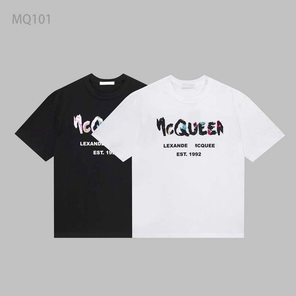

new men's and women's designer t-shirt printed fashion men's t-shirt high-quality cotton casual t-shirt short sleeve luxury h, White;black