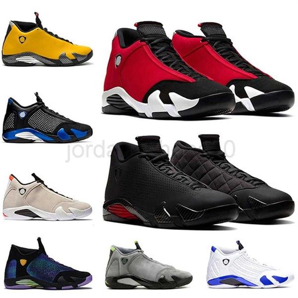 

basketball shoes jumpman 14 14s gym red candy cane hyper royal desert sand black white yellow mens trainers sports sneakers size 4346l 3.5