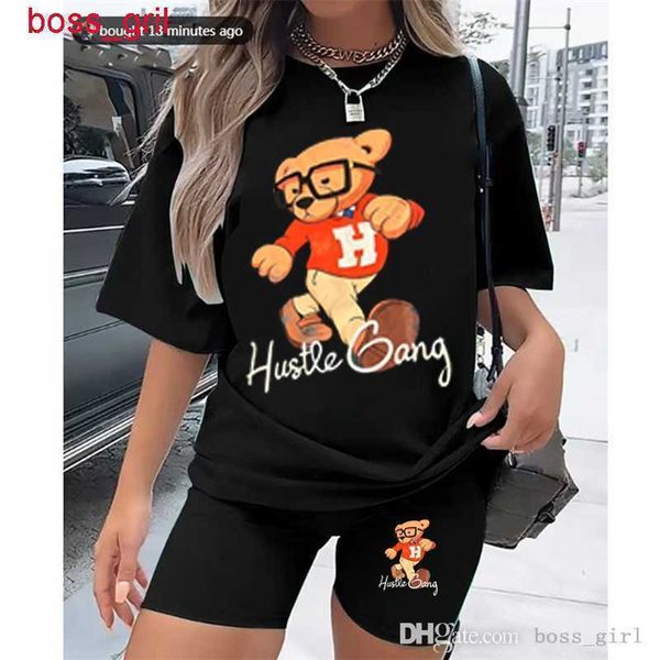

women's designer clothing print short sleeve t-shirt and shorts two piece set sport outfits plus size 3xl 4xl 5xl, Gray
