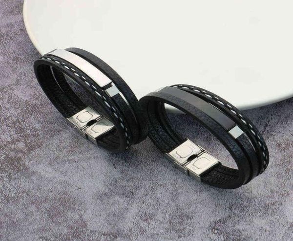 

2021 new fashion men039s couple039s stainless steel bracelet titanium steel bracelet7285172, Golden;silver