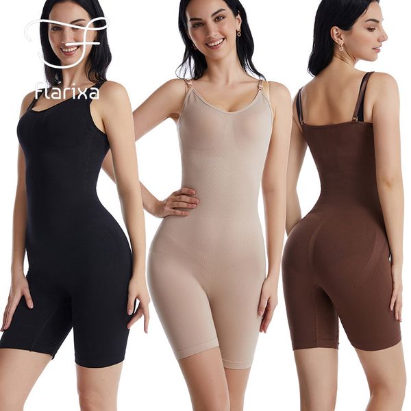 

women's shapers flarixa slimming belt tummy shaper seamless women's waist trainer binders bodysuit shapers body shapewear butt lif, Black;white