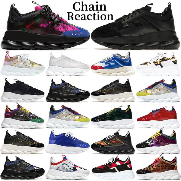 

chain reaction 2 chainz designer shoes men women luxury rubber black white blue grey suede twill chunky outdoor sports sneakers platform cas