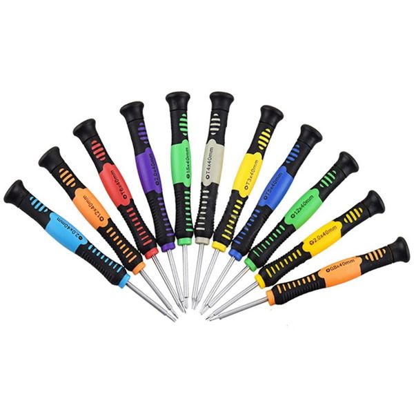 Screwdrivers 11Pcs Screwdriver Set 0.8 1.2 Pentalobe P2 P5 Y2.0 1.2 1.5 2.0 Phillips Flatted T3 T4 T5 T6 for Macbook Phone Repair Tools Kit 230508