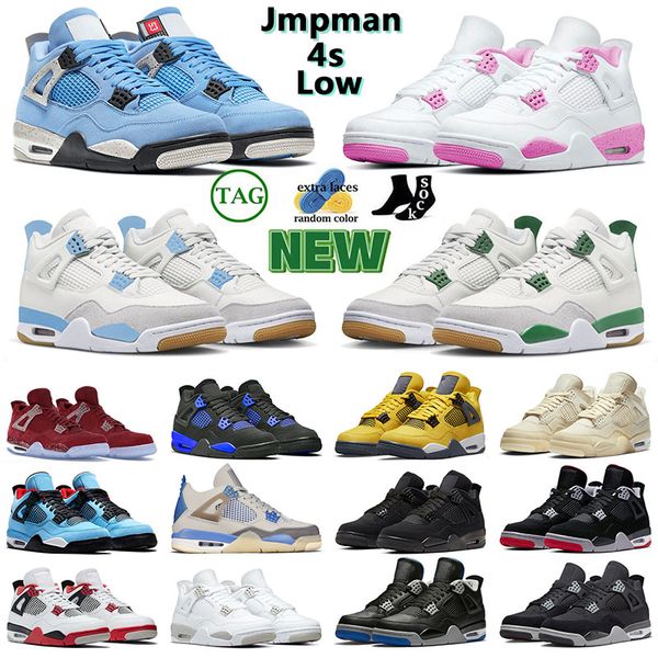 

trainers jmpman 4 4s mens womens basketball shoe sail cactus jack black cat nik bred angeles dodgers pink light blue pine green military bla