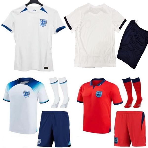 

23 24 englands kane foden grealish saka national team football shirts trippier sterling kirby rashford mount rice men women kids kit sets so, Black;blue