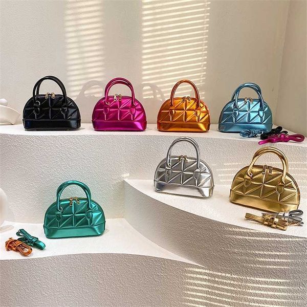 

20% off 2023 handbag french style shell head women's new fashion trend lingge triangle one shoulder crossbody bag for women