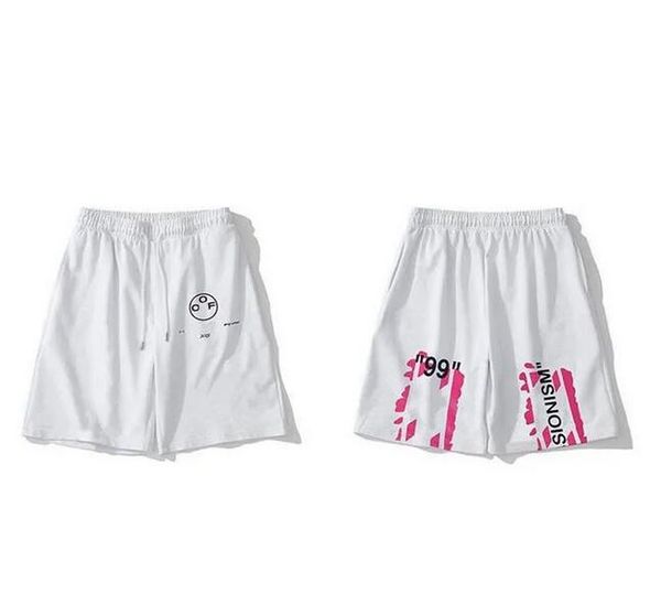 

2023 mens summer designer shorts fashion loose swimming suits womens streetwear clothing white quick drying swimwear letters offes printed b, White;black