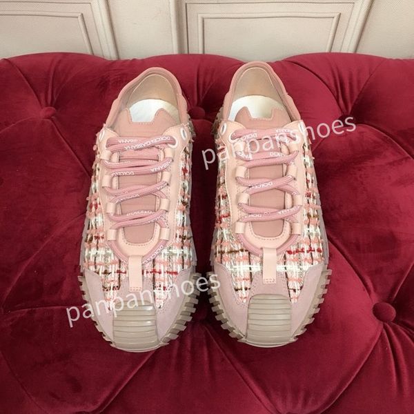 

fashion brand casual shoes men women designer leather lace-up sneakers fashion lady flat running letters shoes platform sneakers2023, Black