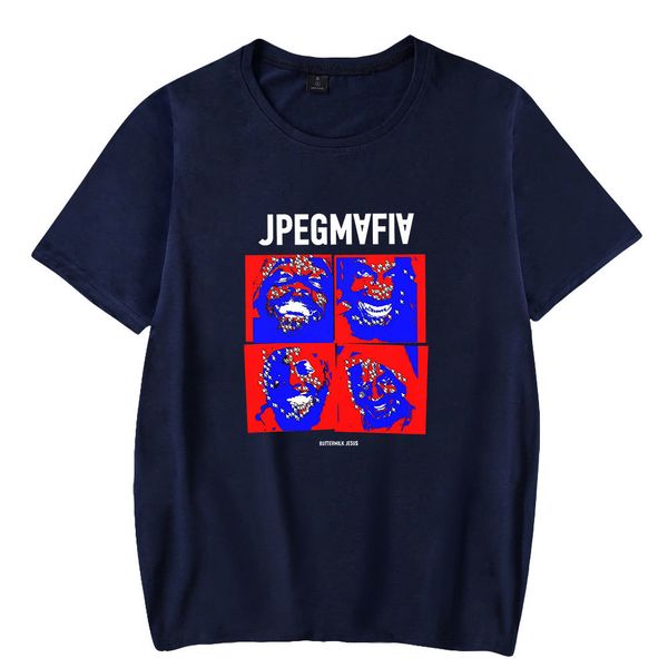 

men's t-shirts jpegmafia rapper merch print t-shirt crewneck fashion casual hiphop style short sleeve tee 230508, White;black