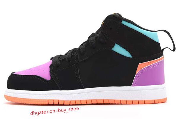 

designer casual shoesjumpman 1 candy baby kids basketball shoes girls boys black white university blue obsidian patent unc retros pine gr