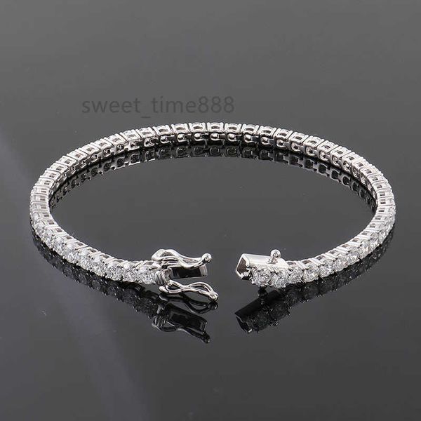 

manufacture 3mm vvs moissanite diamond tennis bracelet 925 silver moissanite chain custom jewelry for women