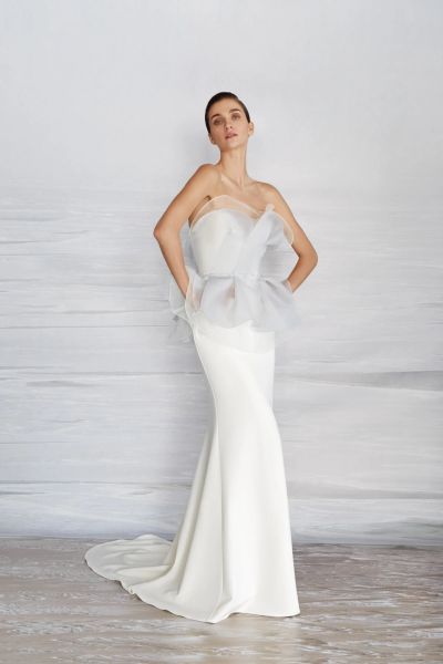 

romantic plus size mermaid wedding dresses for bride sweetheart organza satin sweep train pleats backless bridal gown custom made vestidos d, White