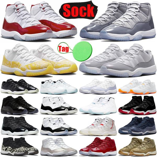 

cement cool grey cherry 11 11s basketball shoes for men women yellow snakeskin cap and gown gamma blue mens trainers sneakers