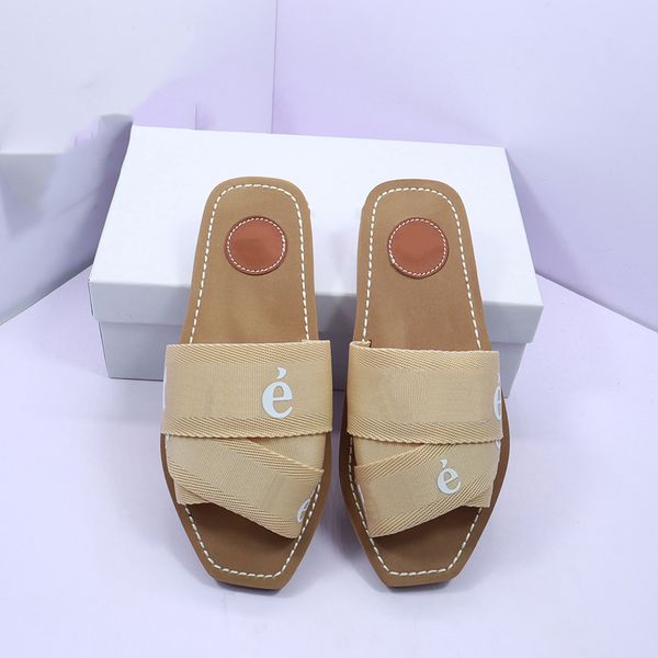 

slippers summer rubber sandals beach woody flat mule linen white black slide fashion scuffs slippers indoor canvas designer shoes 02