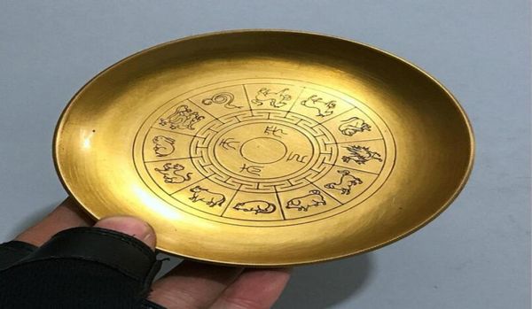 

antique brass collection antique pure copper 12 zodiac pen wash 12 zodiac plates dishes ashtray ornaments4859832, Silver