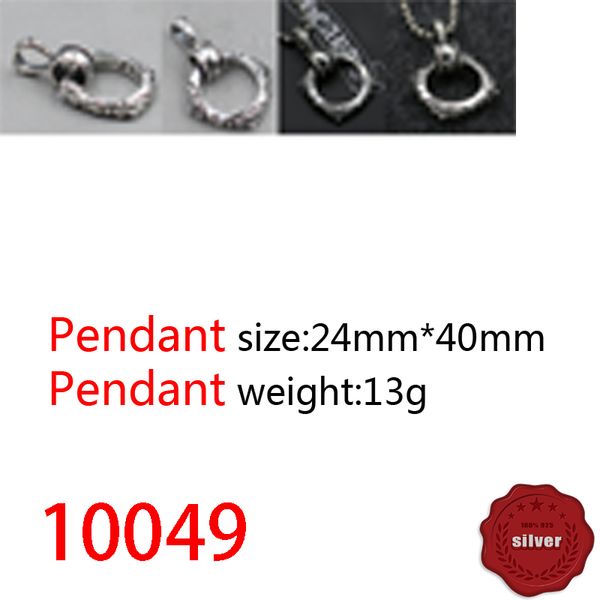 

10049 fashionable s925 sterling silver retro cross flower pendant net red couple creative circle letter personalized classic punk hip hop st
