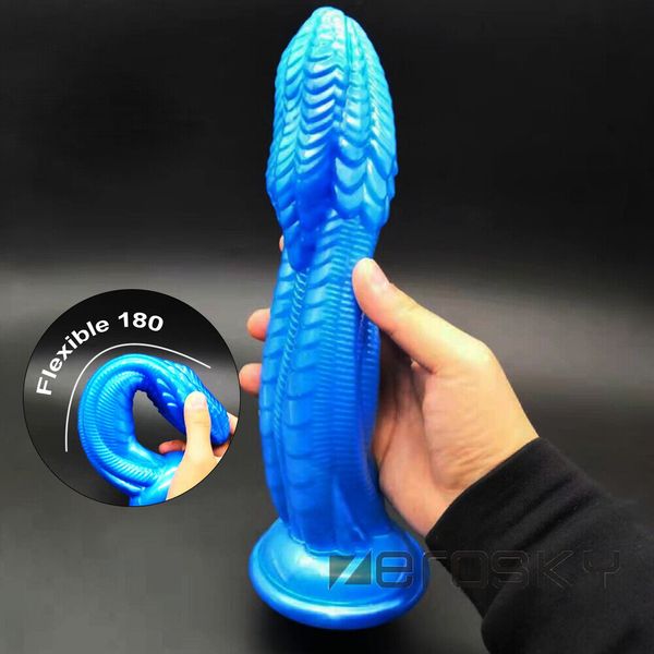 

set big butt plug monster dragon scale dildo with powerfull sunction cup anal butt plug huge penis toy anus expan toys, Black;white