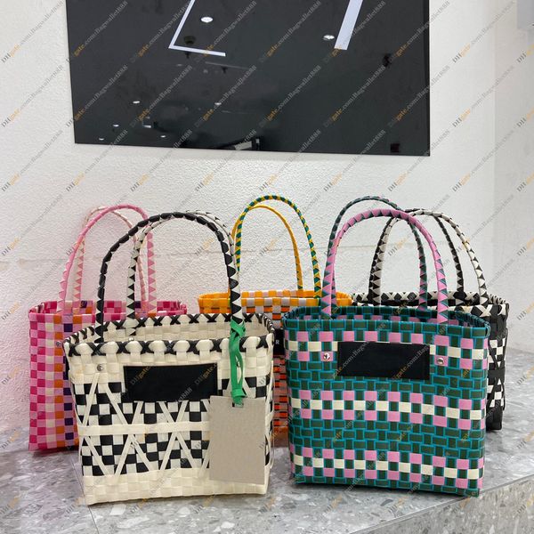 

basket bag women fashion totes handbag designer bag woven tote bags large capacity shoulder shopping bag lady purse satchel summer holiday b