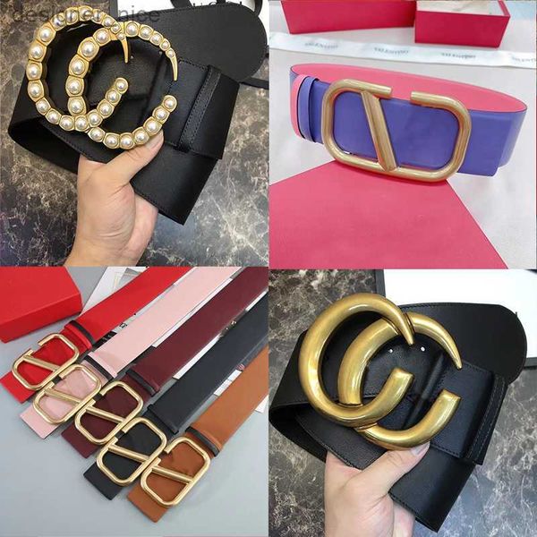 

r belt woman belts for women designer 7cm belt leather girdle letter gold waistband buckle 90-125cm with box waistbands double sided use, Blue;purple