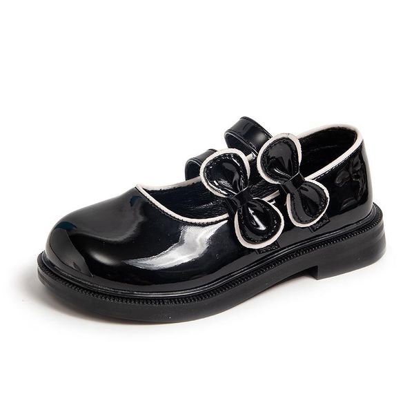 

sneakers baby shoes children casual footwear girls leather princess summer breathable soft bottom autumn bow rhinestone single e6227, Black;red