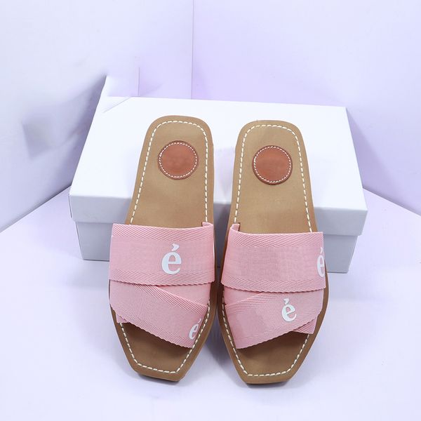 

slippers summer rubber sandals beach woody flat mule linen white black slide fashion scuffs slippers indoor canvas designer shoes 04