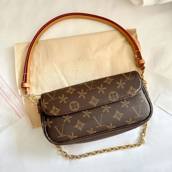 

m81911 m82210 wallet on chain ivy clutch bag mens genuine leather luxury tote handbags womens messenger belt shoulder bag designer gold embo