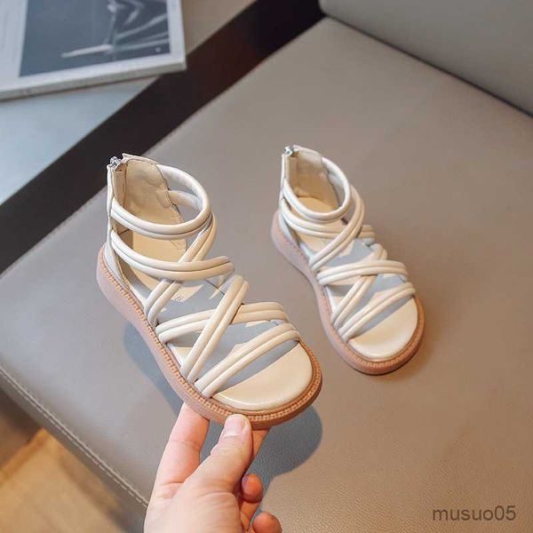 

sandals 2023 new girls comfortable summer sandals new fashion princess shoes children soft bottom beach shoes children's sandals, Black;red