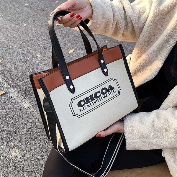 

luxury handbag shop 85% off and large capacity canvas bag for women's winter trendy fashionable hbag popular versatile one shoulder cro