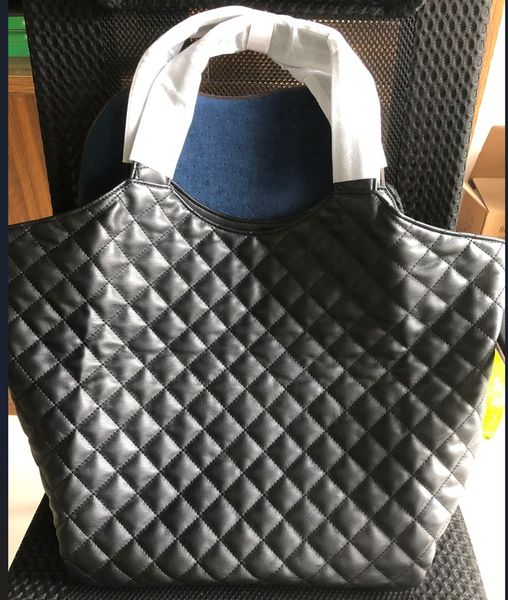 

icare designer tote shopping bags crossbody quilted designer bag wallet card pockets handbag ladies lambskin large shoulder genuine leather