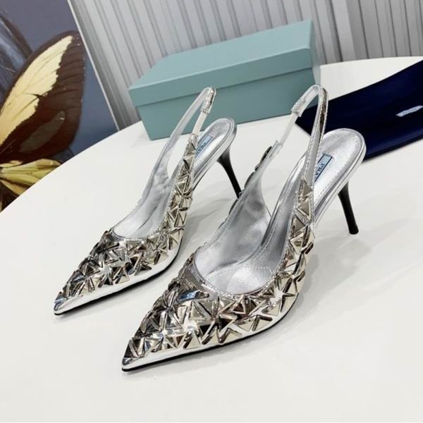 

explosive sandals stiletto high-end high-quality women's high-heeled shoes banquet dinner all-match style, Black