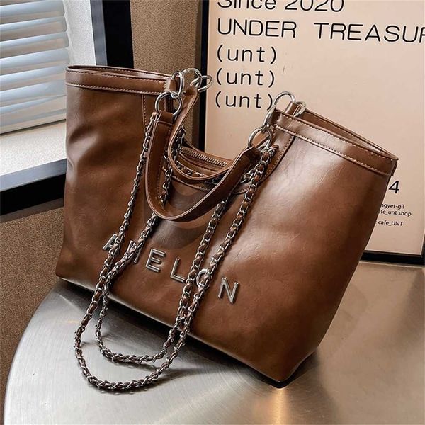 

luxury handbags sale large capacity bag women's fashion 2023 new chain shoulder portable classroom commuting tote